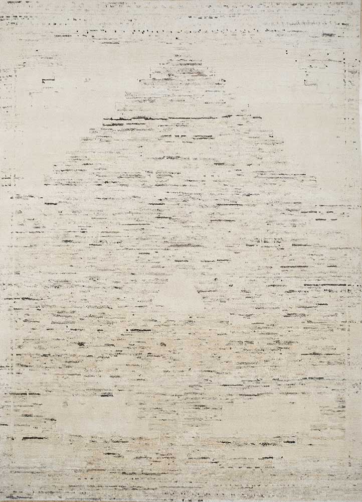 manifest ivory wool hand knotted Rug - HeadShot