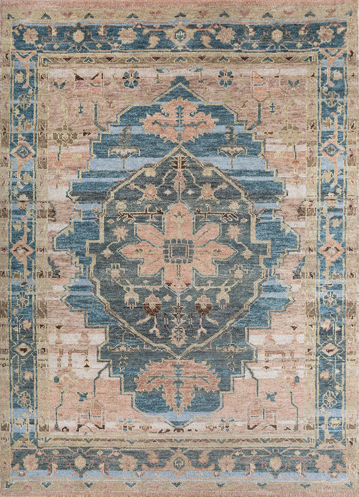 viscaya gold wool hand knotted Rug - HeadShot