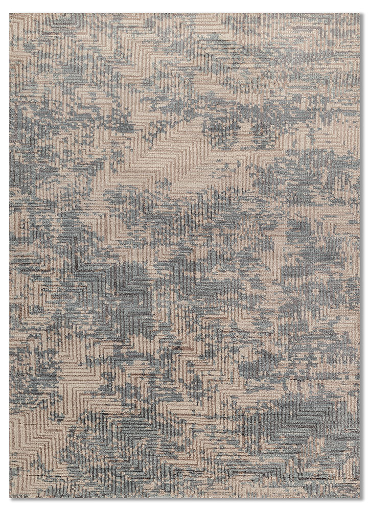 uvenuti beige and brown wool and bamboo silk hand knotted Rug - HeadShot