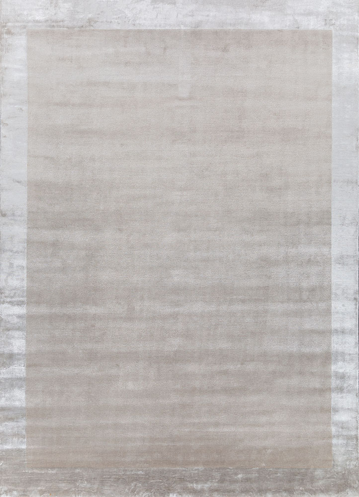 azalea grey and black wool and viscose hand knotted Rug - HeadShot