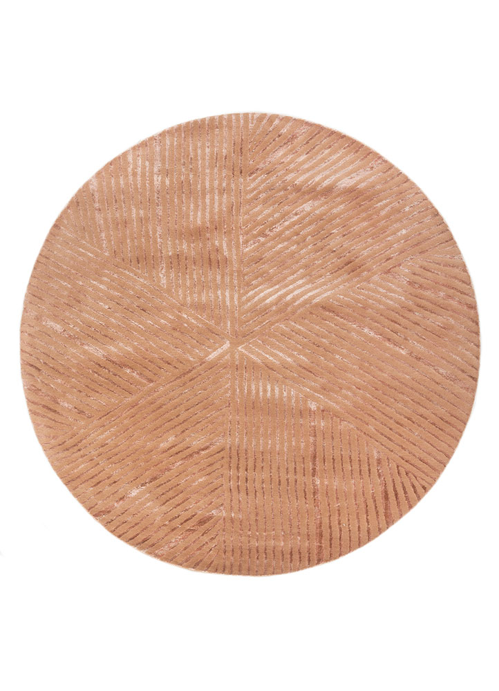 azalea red and orange wool and bamboo silk hand knotted Rug - HeadShot