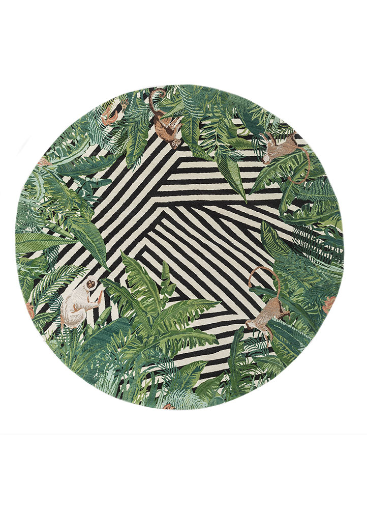 pansy grey and black wool hand knotted Rug - HeadShot