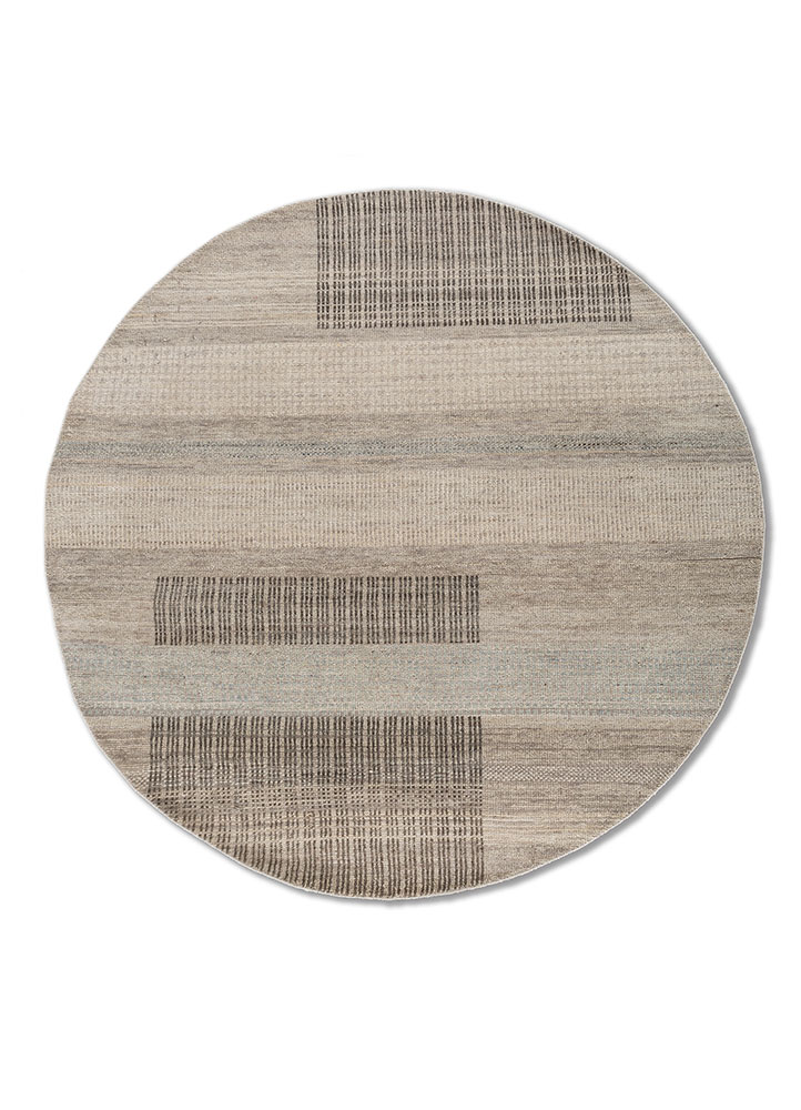 blythe blue wool hand knotted Rug - HeadShot