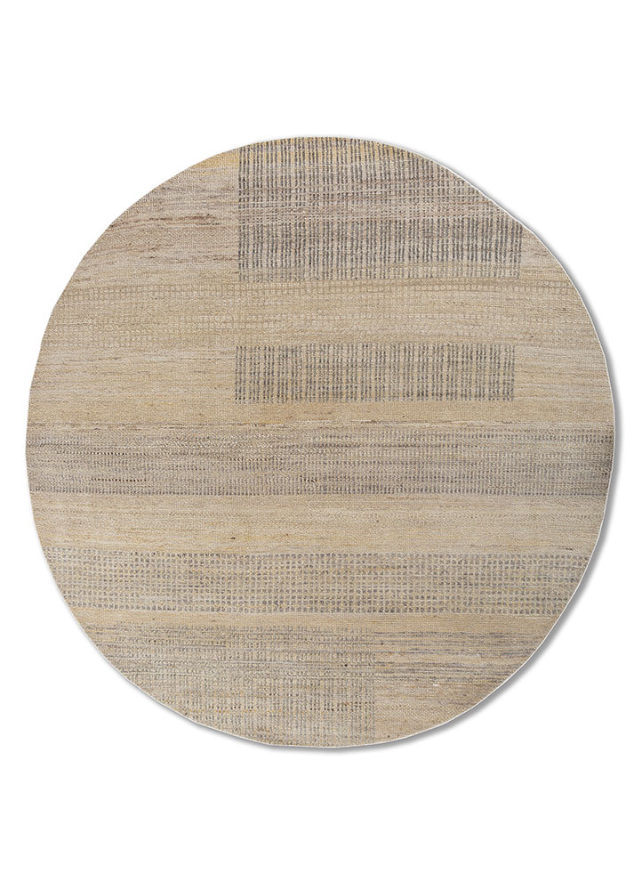 blythe ivory wool hand knotted Rug - HeadShot