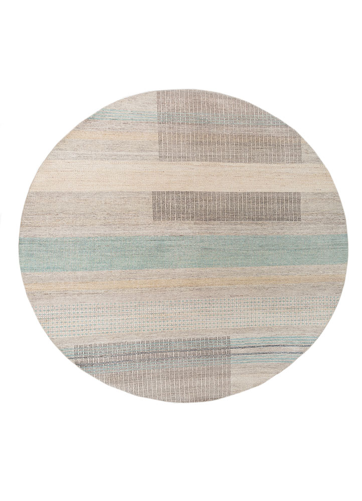 blythe blue afghan wool hand knotted Rug - HeadShot