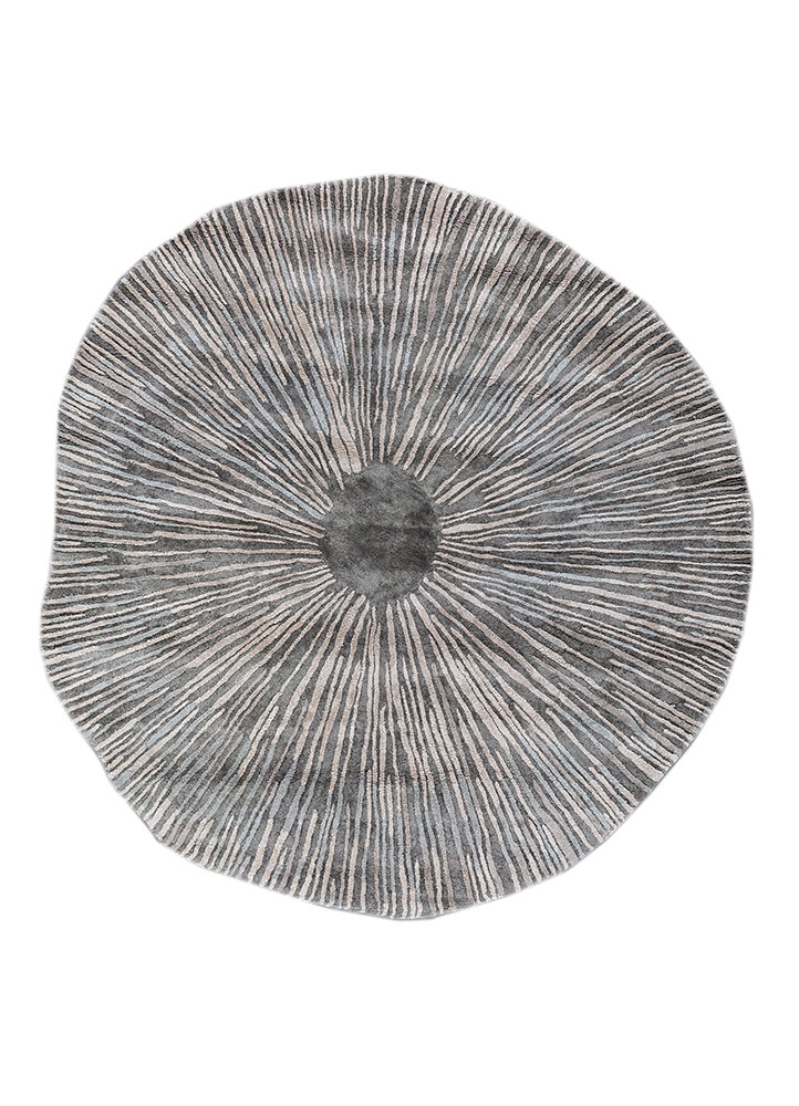 caliedo blue viscose hand tufted Rug - HeadShot