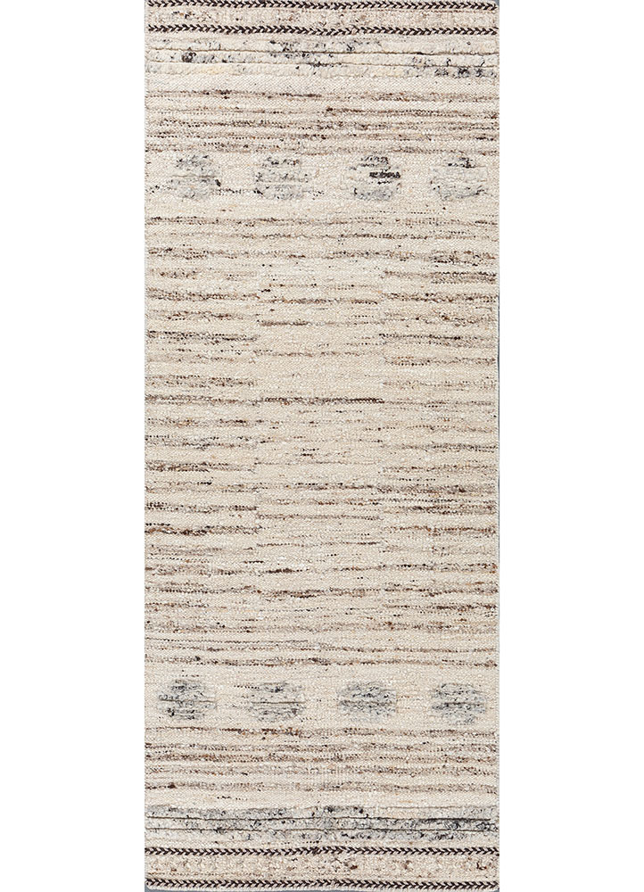 abrash ivory wool flat weaves Rug - HeadShot