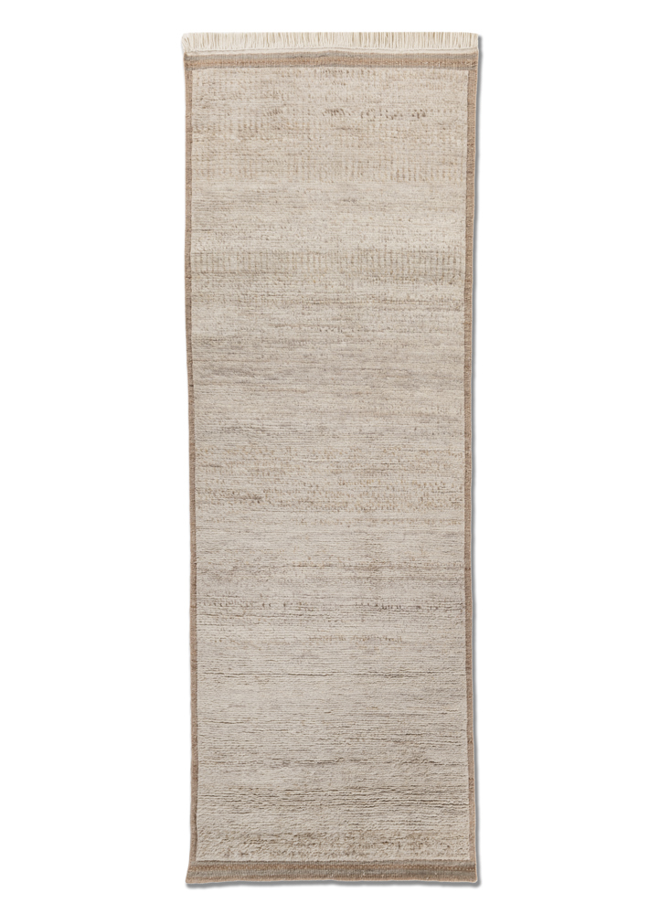 manifest beige and brown wool hand knotted Rug - HeadShot