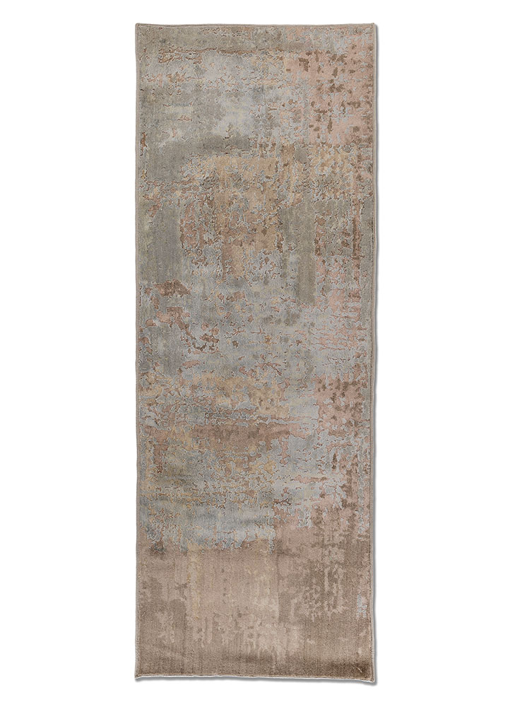 aprezo ivory wool and bamboo silk hand knotted Rug - HeadShot