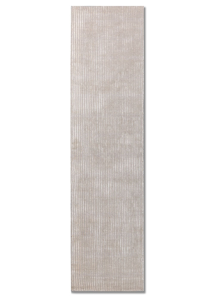 tesoro ivory wool and viscose hand loom Rug - HeadShot