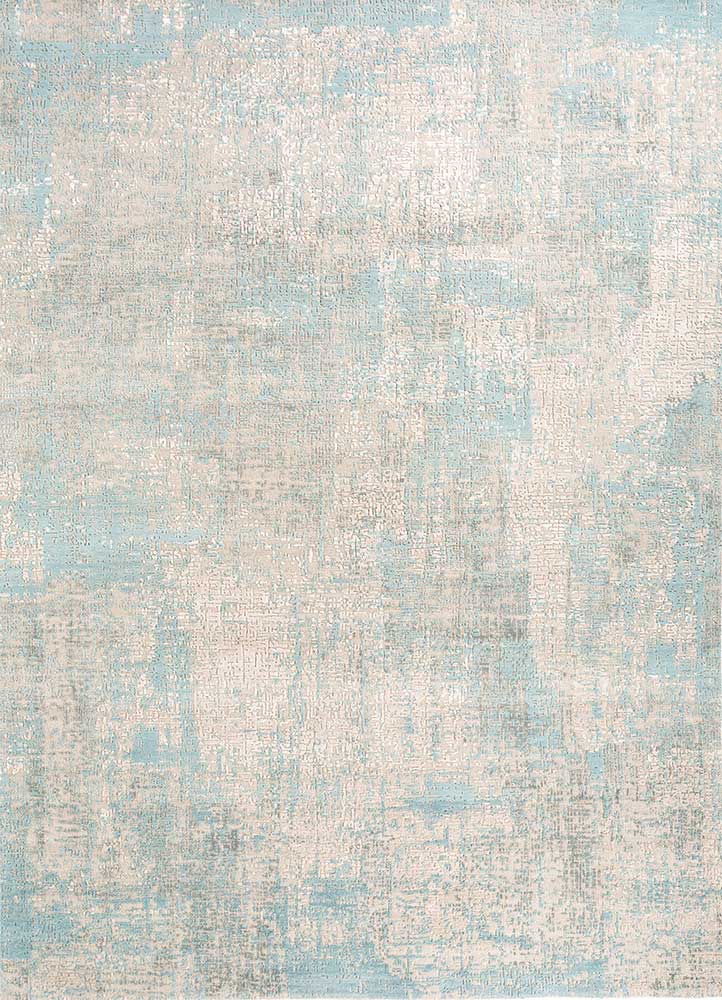 uvenuti beige and brown wool and bamboo silk hand knotted Rug - HeadShot