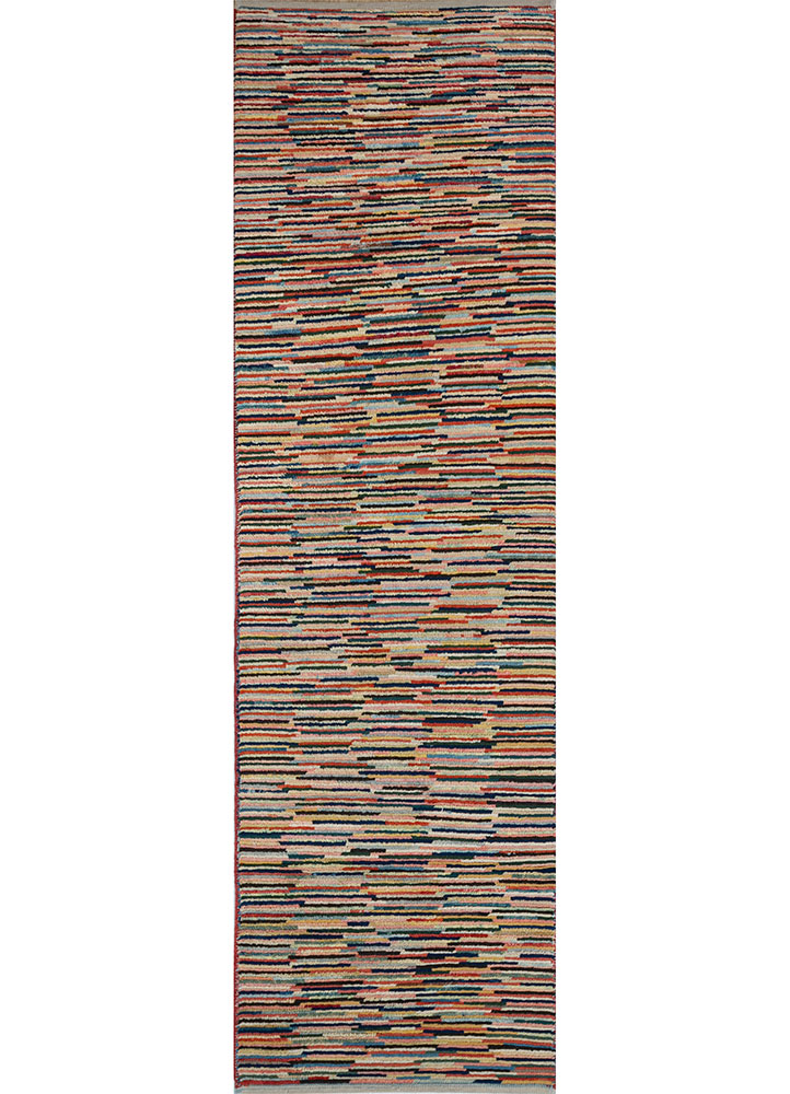 nuray multi wool hand knotted Rug - HeadShot