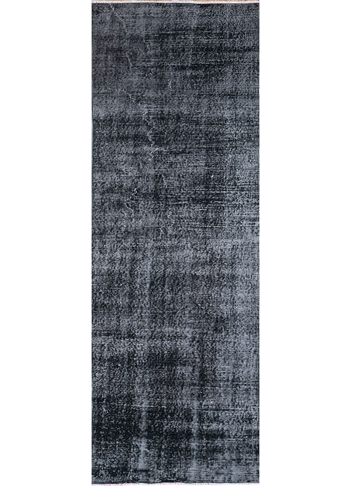 lacuna grey and black wool hand knotted Rug - HeadShot