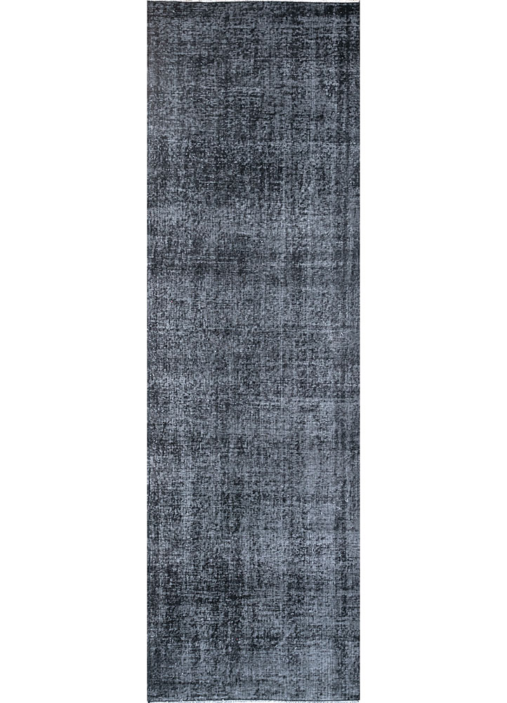 lacuna grey and black wool hand knotted Rug - HeadShot