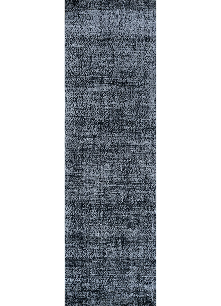 lacuna grey and black wool hand knotted Rug - HeadShot