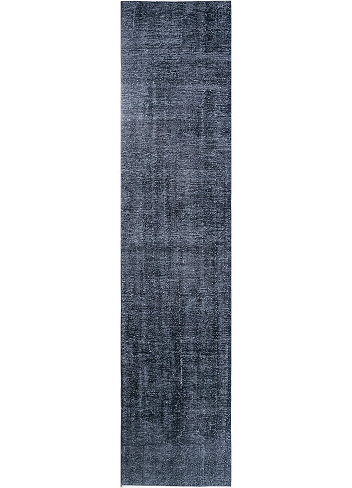 lacuna grey and black wool hand knotted Rug - HeadShot