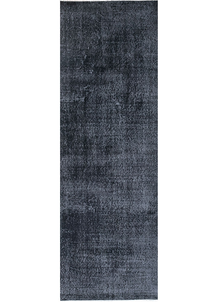lacuna grey and black wool hand knotted Rug - HeadShot