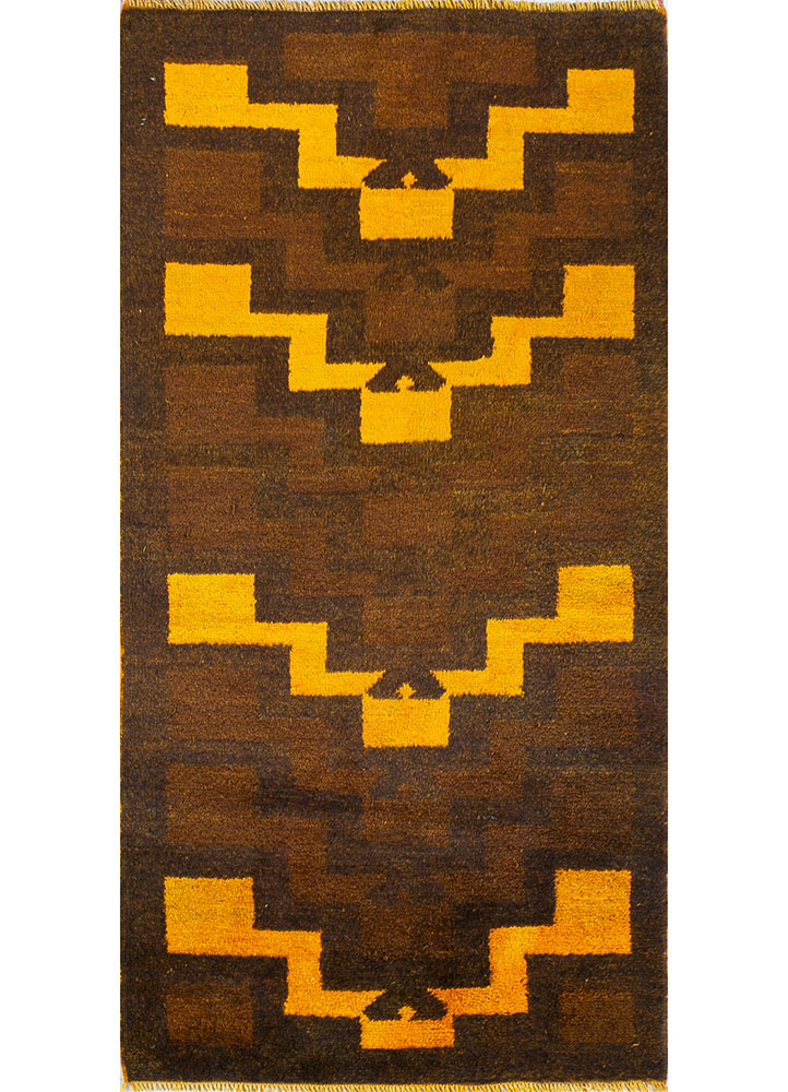 zuri beige and brown wool hand knotted Rug - HeadShot