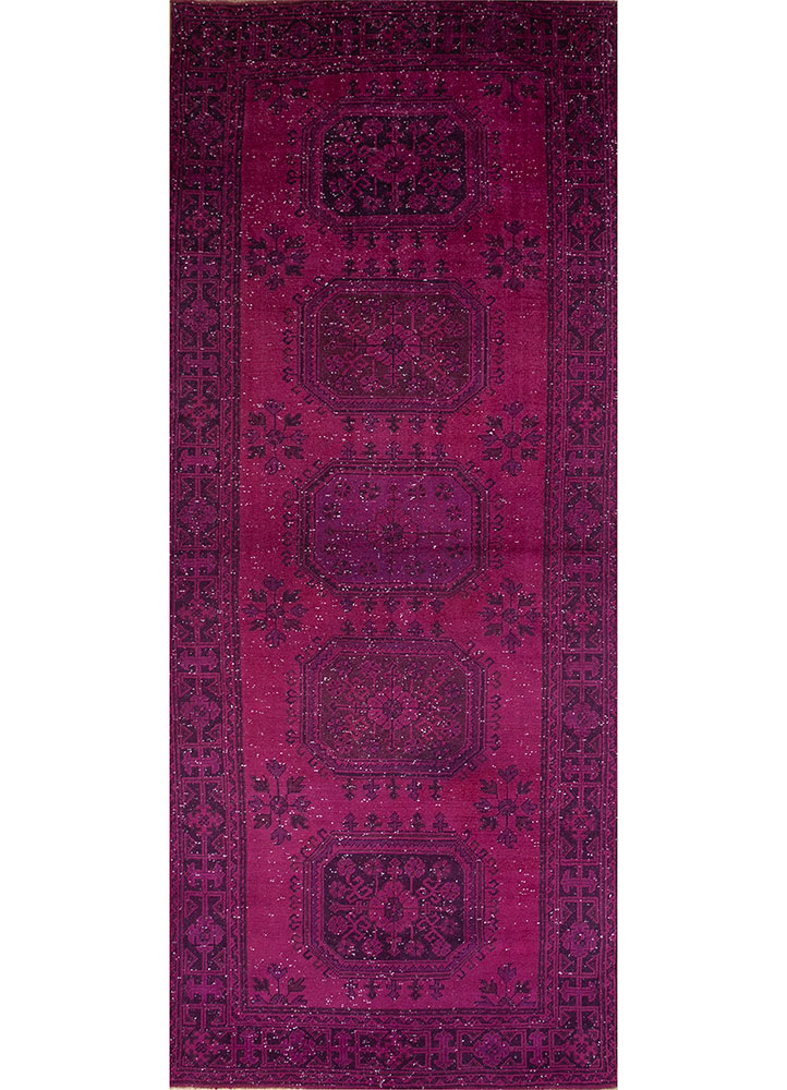 lacuna red and orange wool hand knotted Rug - HeadShot