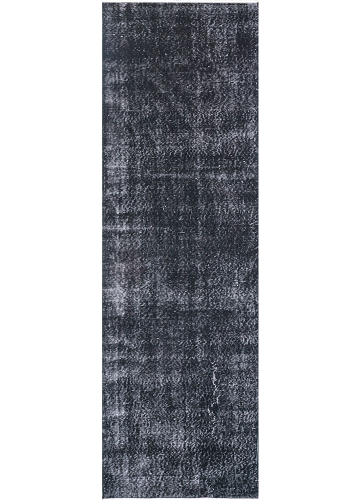 lacuna grey and black wool hand knotted Rug - HeadShot