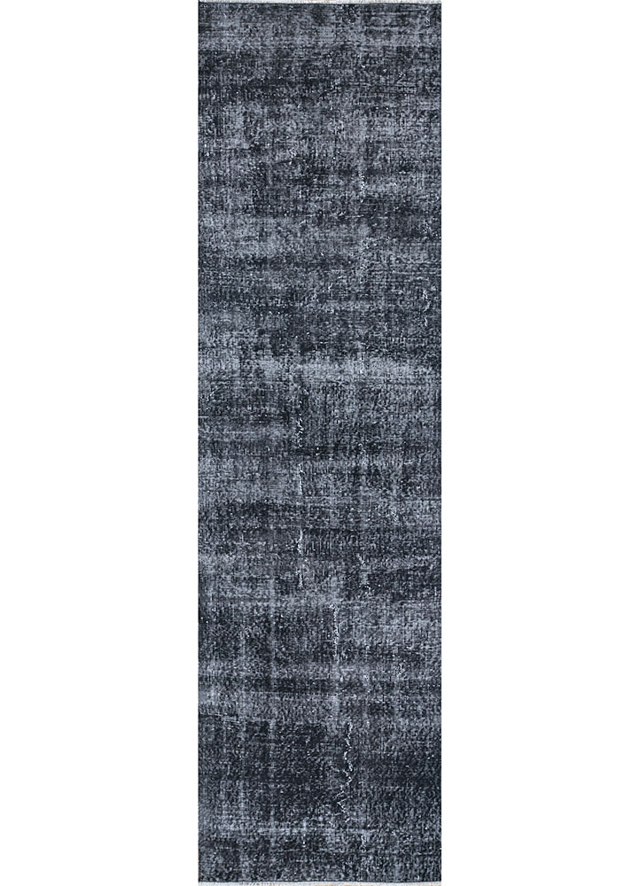 lacuna grey and black wool hand knotted Rug - HeadShot