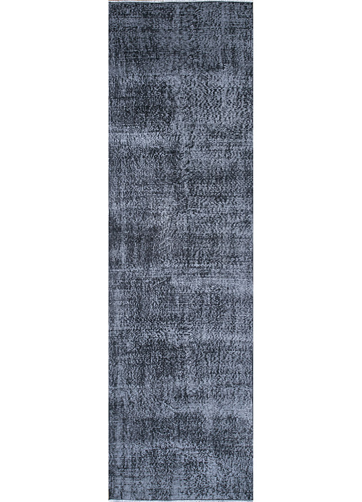 lacuna grey and black wool hand knotted Rug - HeadShot