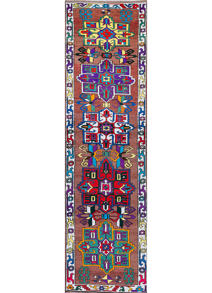 nuray multi wool hand knotted Rug - HeadShot