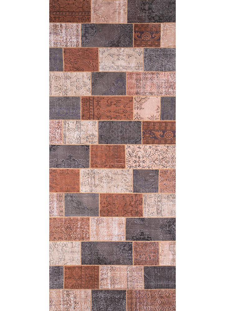 provenance red and orange wool hand knotted Rug - HeadShot