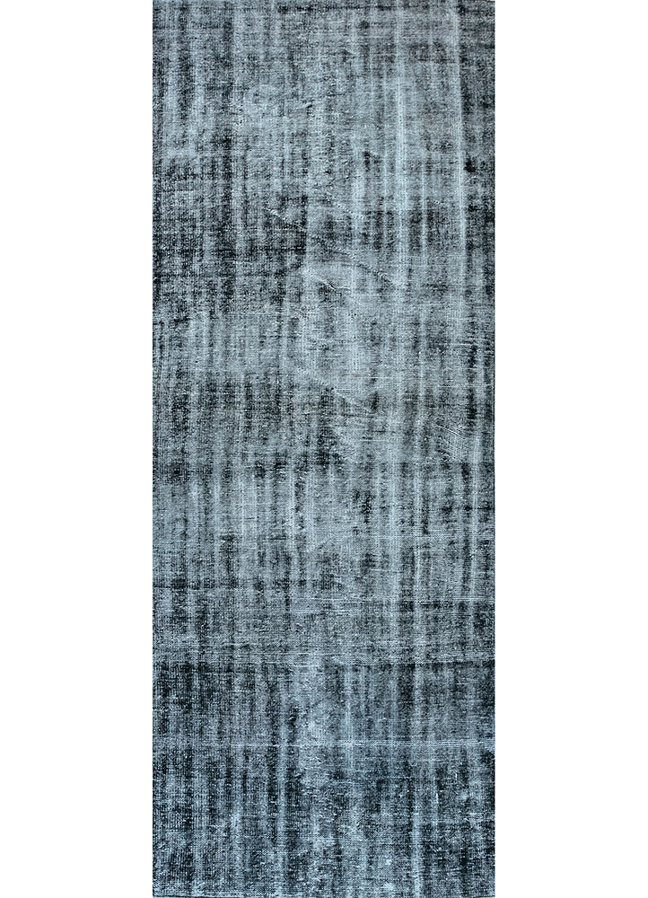 lacuna grey and black wool hand knotted Rug - HeadShot