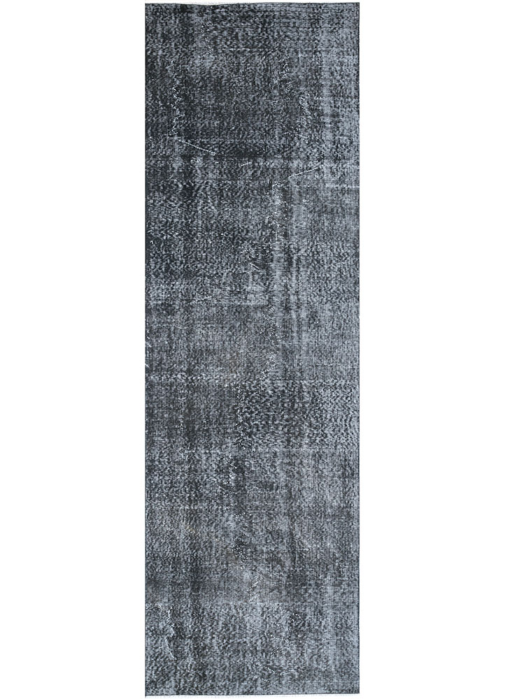 lacuna grey and black wool hand knotted Rug - HeadShot