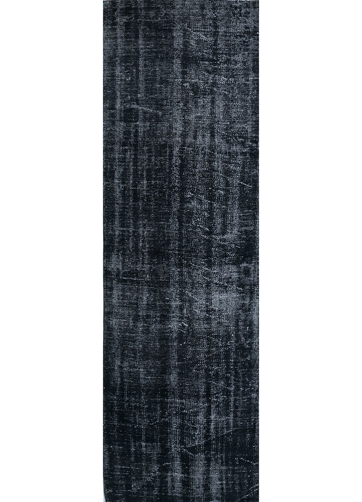 lacuna grey and black wool hand knotted Rug - HeadShot