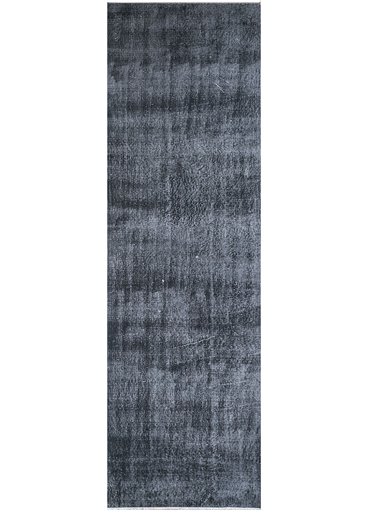 lacuna grey and black wool hand knotted Rug - HeadShot
