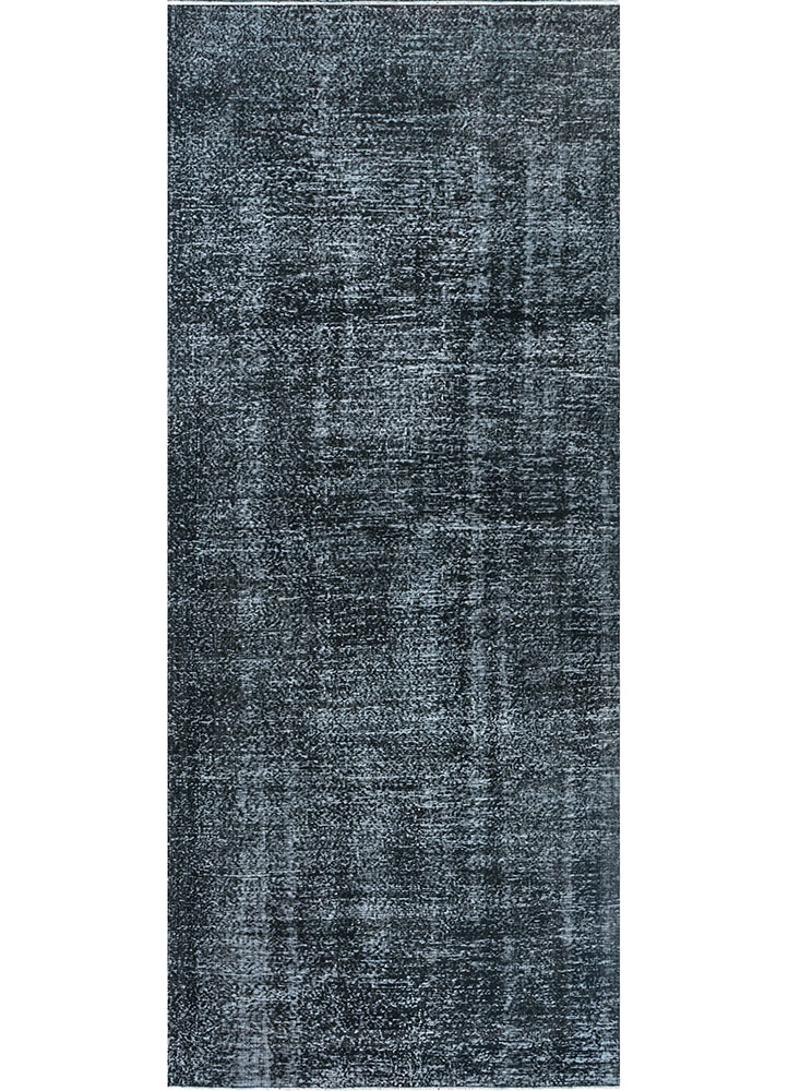 lacuna grey and black wool hand knotted Rug - HeadShot