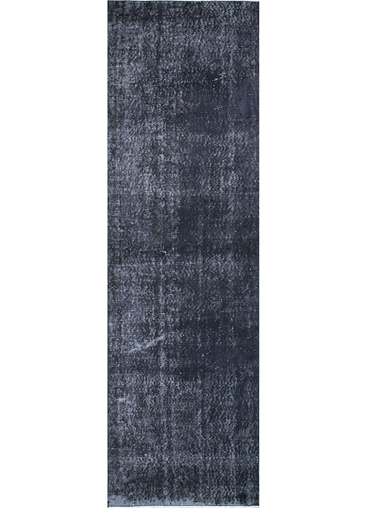 lacuna grey and black wool hand knotted Rug - HeadShot
