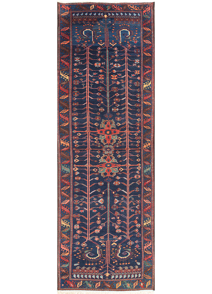 kiaan blue wool hand knotted Rug - HeadShot