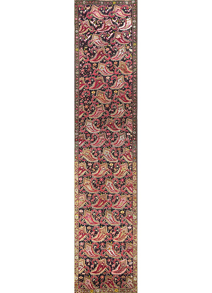 kiaan grey and black wool hand knotted Rug - HeadShot