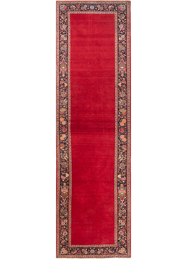 aalam pink and purple wool hand knotted Rug - HeadShot