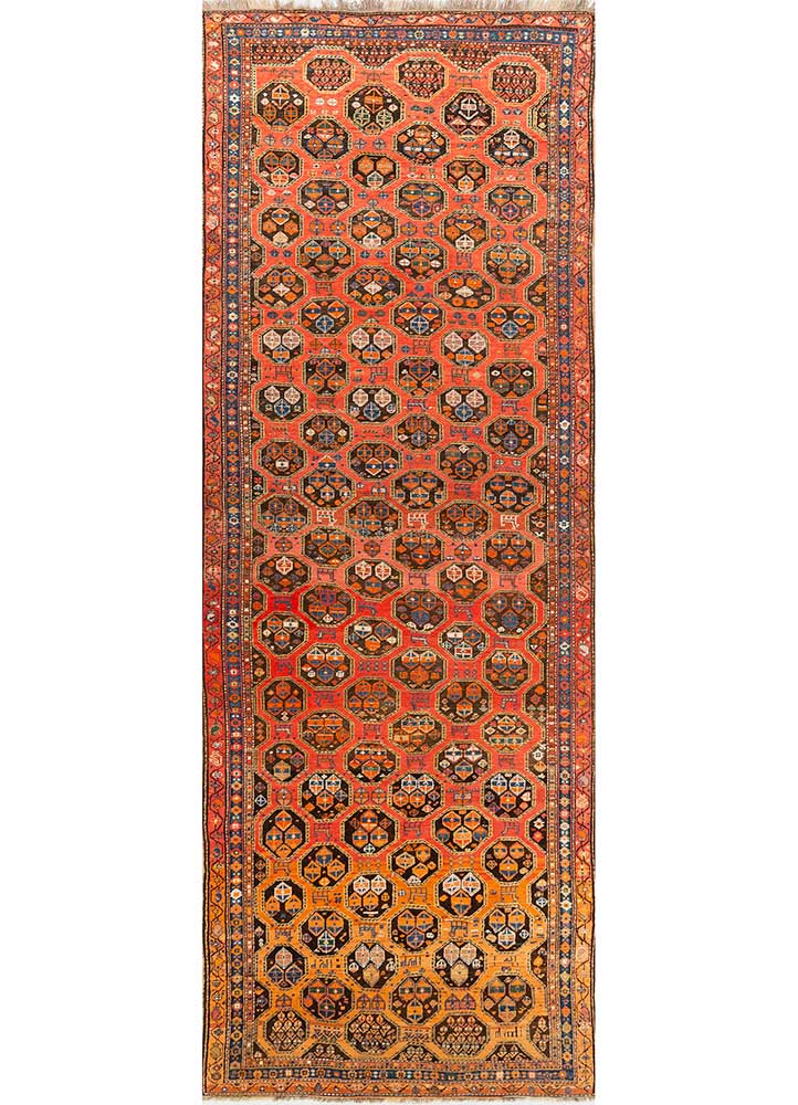 kiaan pink and purple wool hand knotted Rug - HeadShot