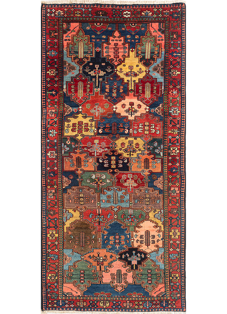 aalam pink and purple wool hand knotted Rug - HeadShot