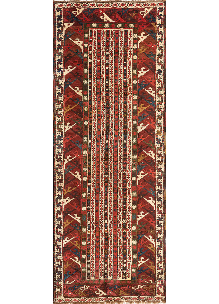 aalam ivory wool hand knotted Rug - HeadShot