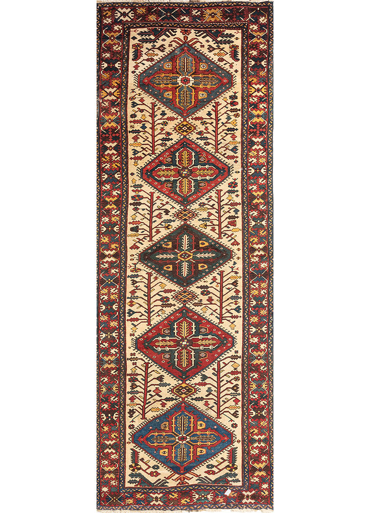 kiaan ivory wool hand knotted Rug - HeadShot