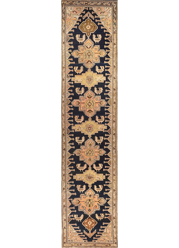 nuray grey and black wool hand knotted Rug - HeadShot