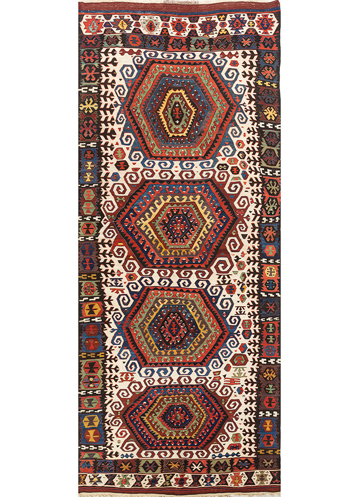 nayaab ivory wool flat weaves Rug - HeadShot