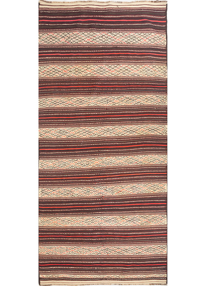 nayaab gold wool flat weaves Rug - HeadShot