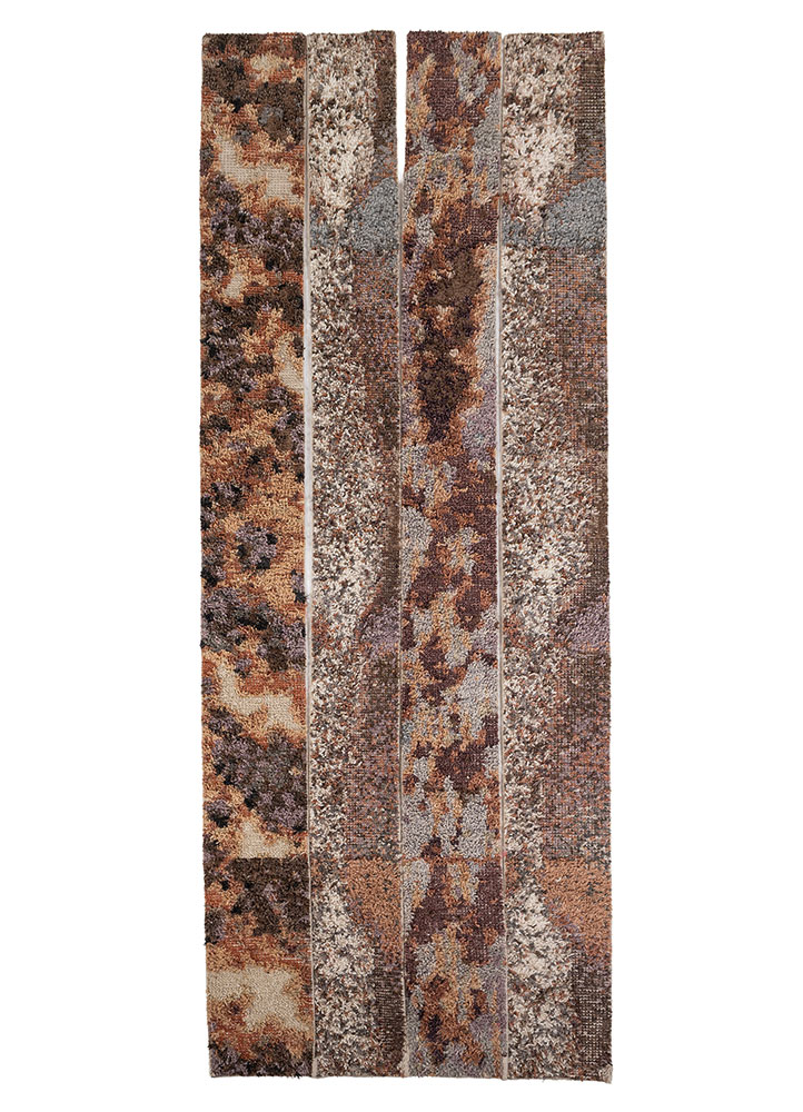 exposed spine red and orange wool and bamboo silk wall art WALL ART & TAPESTRY - HeadShot