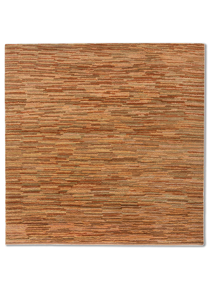 nuray gold wool hand knotted Rug - HeadShot