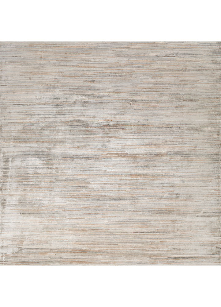 aprezo red and orange wool and bamboo silk hand knotted Rug - HeadShot
