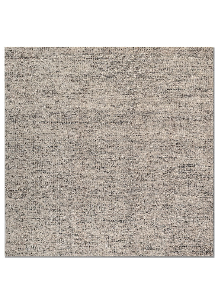 pathways grey and black wool and viscose hand tufted Rug - HeadShot
