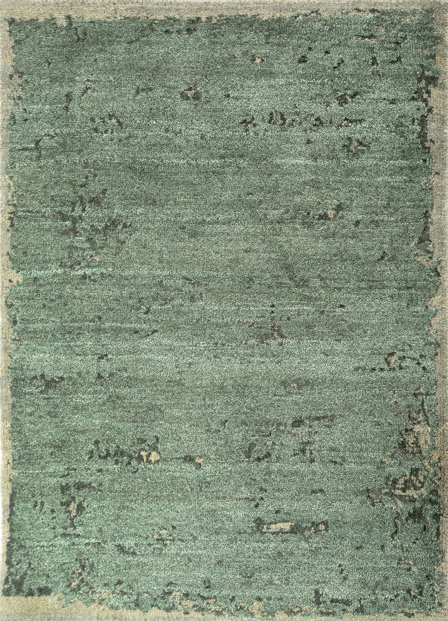 Urban Pause By Kavi Green Hand Knotted Wool Rugs - Akws-325