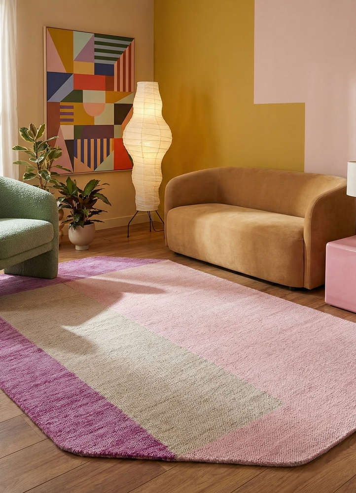 daaira red and orange wool flat weaves Rug - Rander